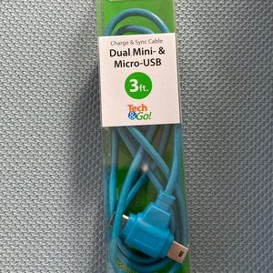 Dual Mini & Micro USB - 3 feet in length